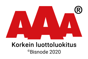 AAA - korkein luottoluokitus (Bisnode 2020)